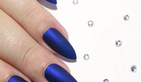 Royal Blue Matte Stiletto Nails 10 'Something ' Nail Designs We Love