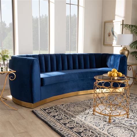 New Royal Blue Velvet Sectional Sofa Update Now
