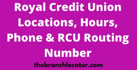 royal credit union atm locations