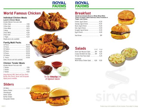 royal farms bristol va menu