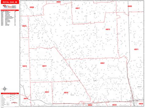 Royal Oak Michigan Zip Code Map