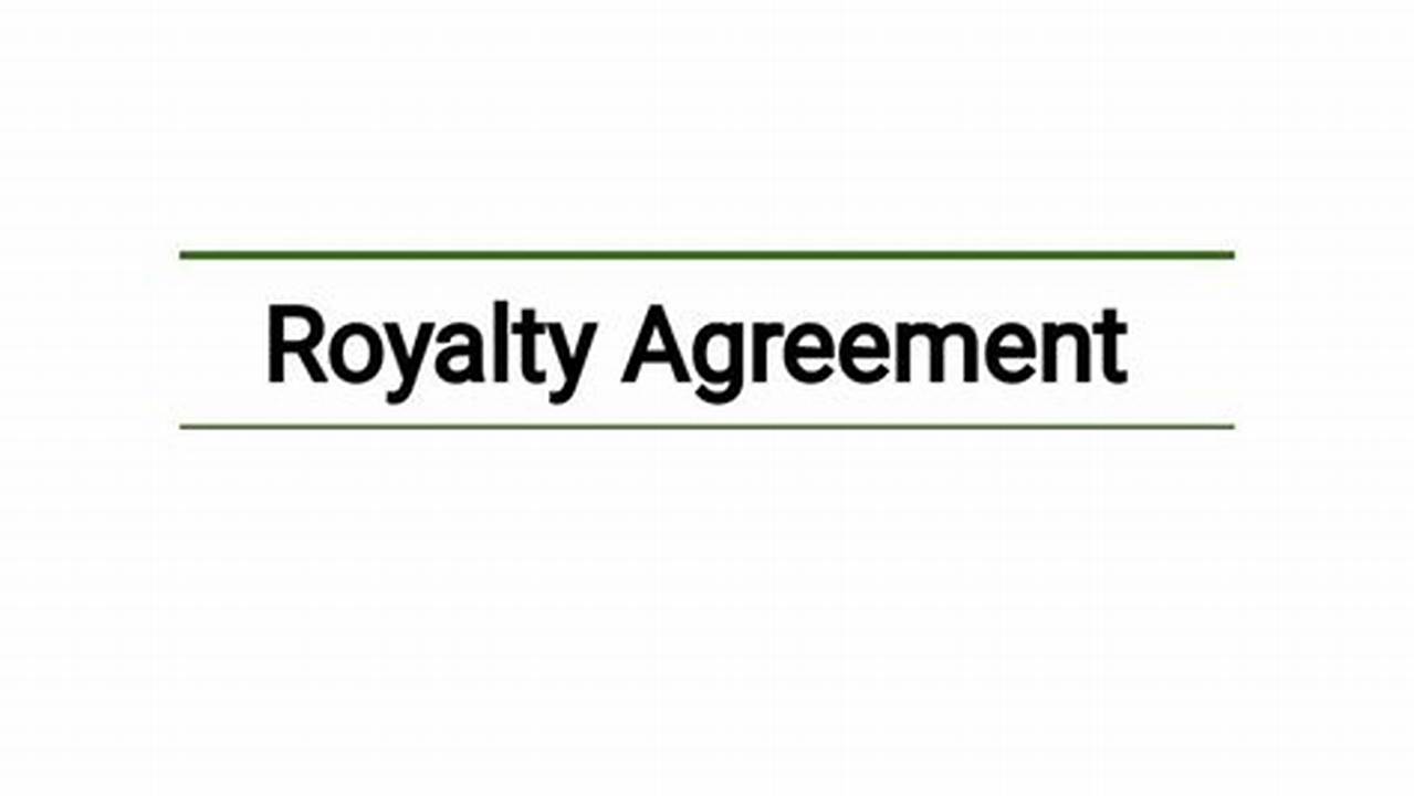 Royalty Agreement Template for Free Download: A Comprehensive Guide
