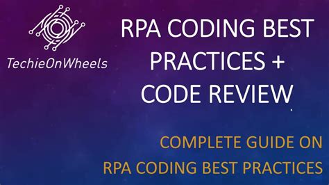 rpa coding best practices