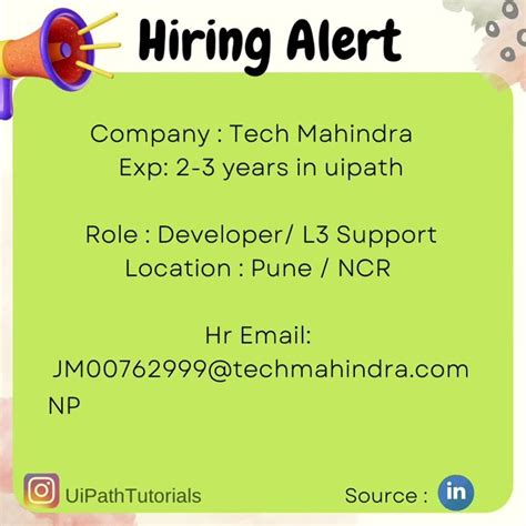 rpa developer tech mahindra