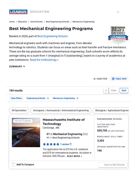 rpi mechanical engineering ranking
