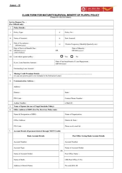 rpli maturity form