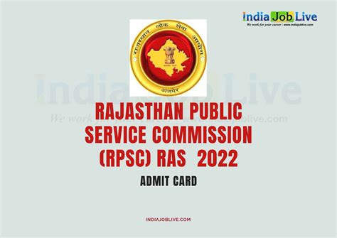 rpsc admit card download 2022