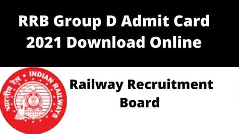 rrb group d admit card 2021 download