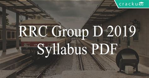 rrb group d syllabus 2019