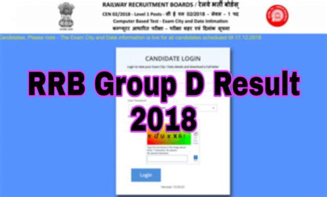 rrb score card 2018 group d