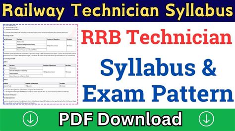 rrb technician cbt 2 syllabus