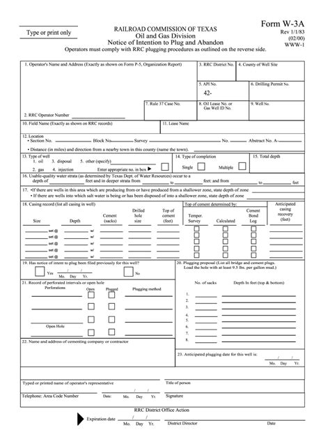 rrc of texas forms