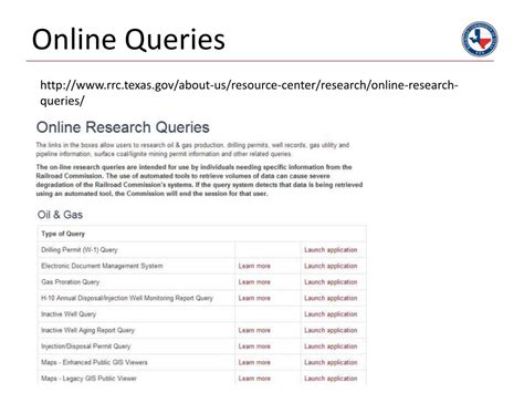 rrc online research query