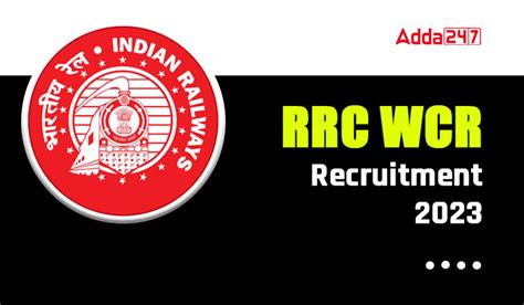 rrc wcr recruitment 2023