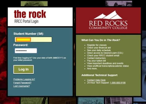 rrcc the rock portal login