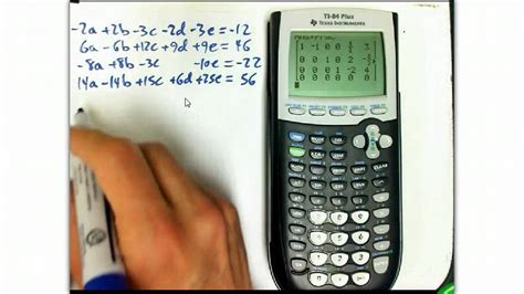 rref function on calculator