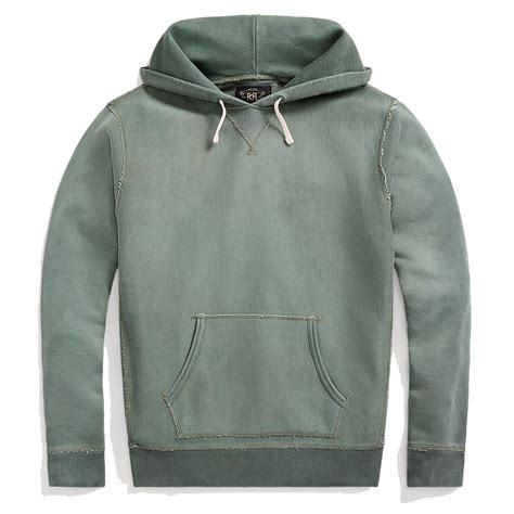 rrl garment dyed fleece hoodie