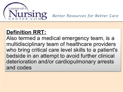 rrt nurse meaning