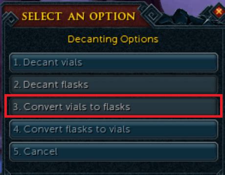 Rs3 Decant Vials To Flasks