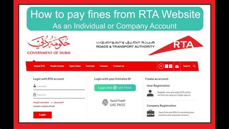 rta traffic fines payment