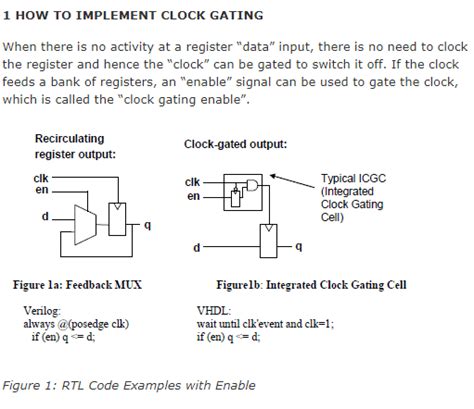 Rtl Code For Clock Gating
