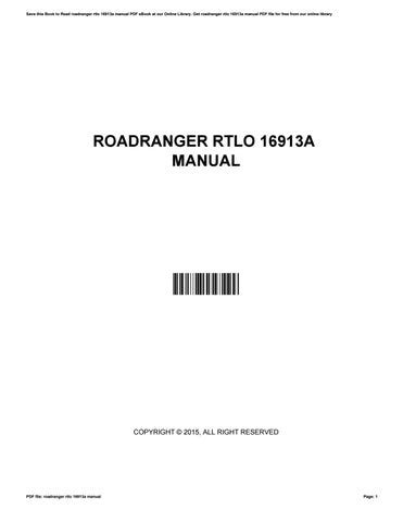 rtlo 16913a service manual