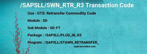 Rtr Transaction Code