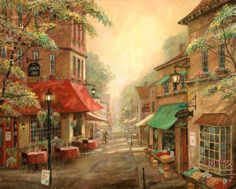Ruane Manning My Favorite Cafe painting My Favorite Cafe print for sale