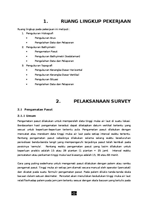 ruang lingkup pekerjaan adalah