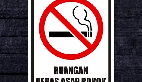 Jual WSKPC034 Sticker Safety Sign Warning Sign Ruangan Bebas Asap Rokok