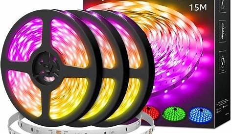NEXVIN 2M 60 LED Bande Lumineuse Flexible Multicolore avec