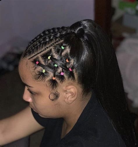 Braids box braid ponytail,rubber band ponytail,natural