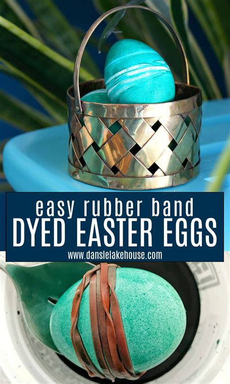 Rubber Band Easter Egg Dyeing