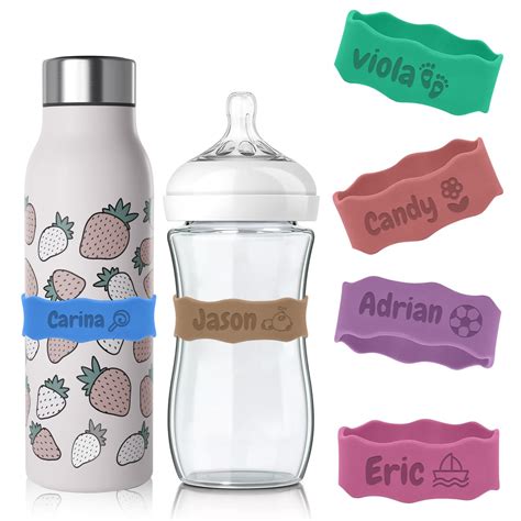 Rubber Bottle Name Labels