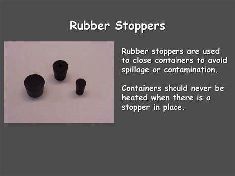 Rubber Stopper Function In Laboratory