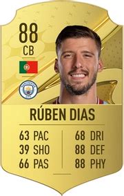 ruben dias fifa card history