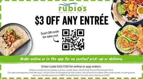 Enjoy Delicious Mexican Food With Rubio's Coupon