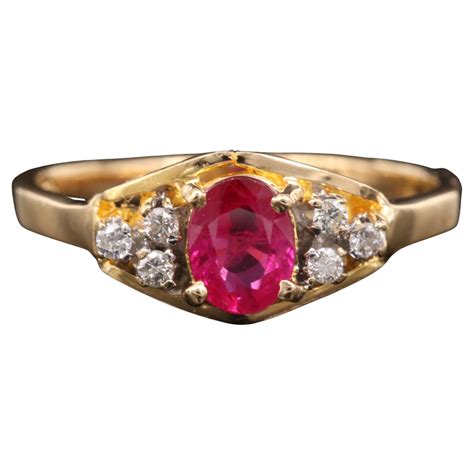Ruby Rings 18K Yellow Gold