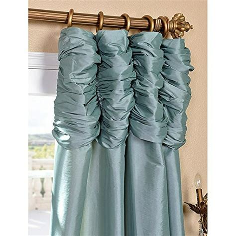 ruched top faux silk drapes