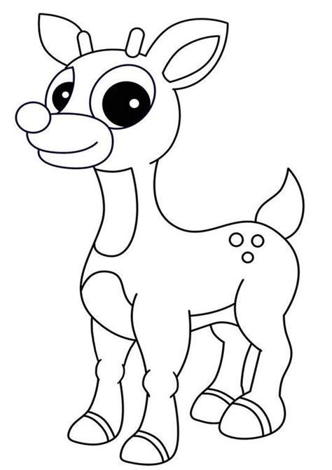 rudolph the red nosed reindeer coloring page