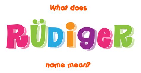 ruediger meaning