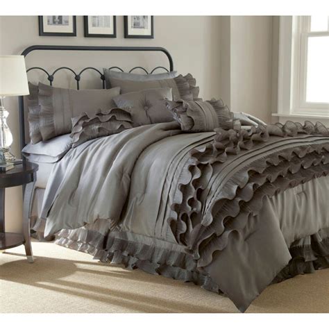 ruffled comforter sets queen