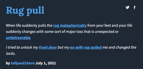 Rug Pull Phrase Meaning