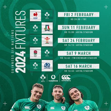 rugby fixtures this weekend ireland