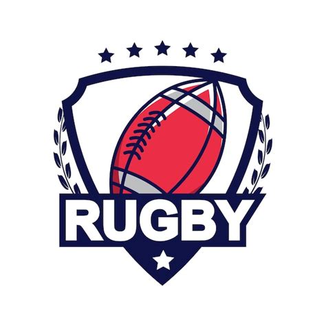 rugby logo design vector