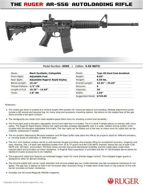 Ruger Ar 556 Specs 