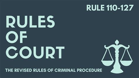 rule of court criminal procedure