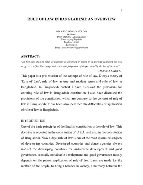 rule of law in bangladesh pdf