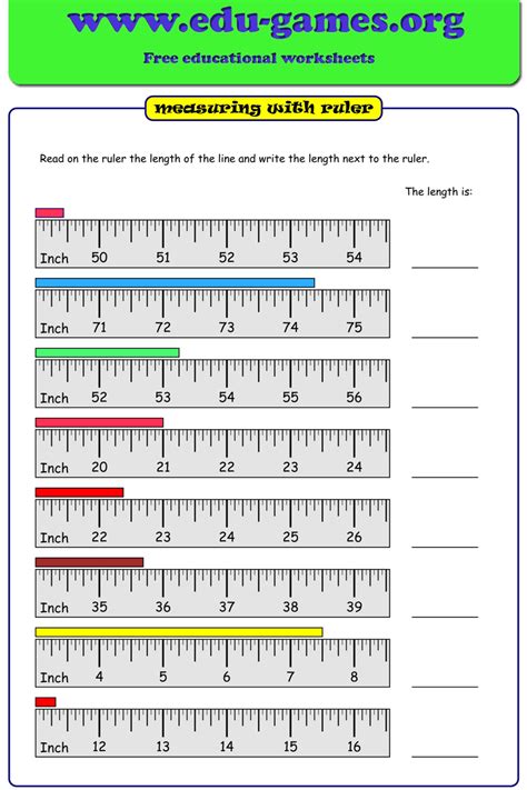 Ruler For Math Worksheet