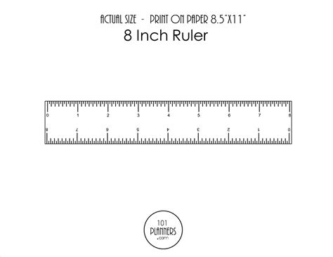 Ruler Image 8 Inch Printable